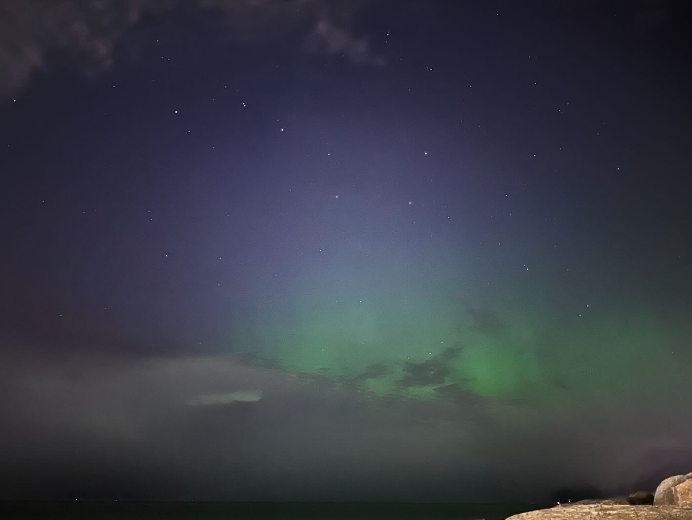 Aurora Borealis di pantai Pirita