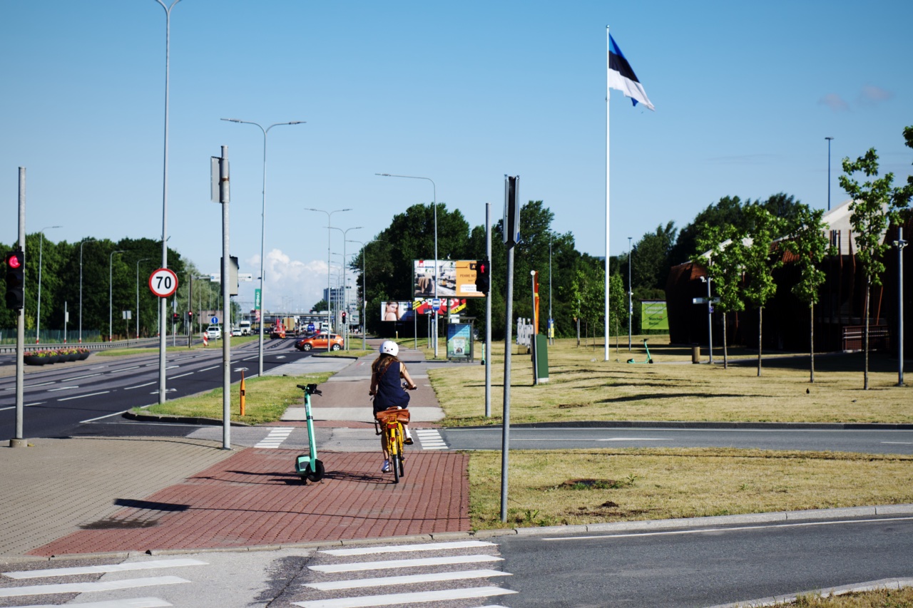 Jalur sepeda di Estonia.