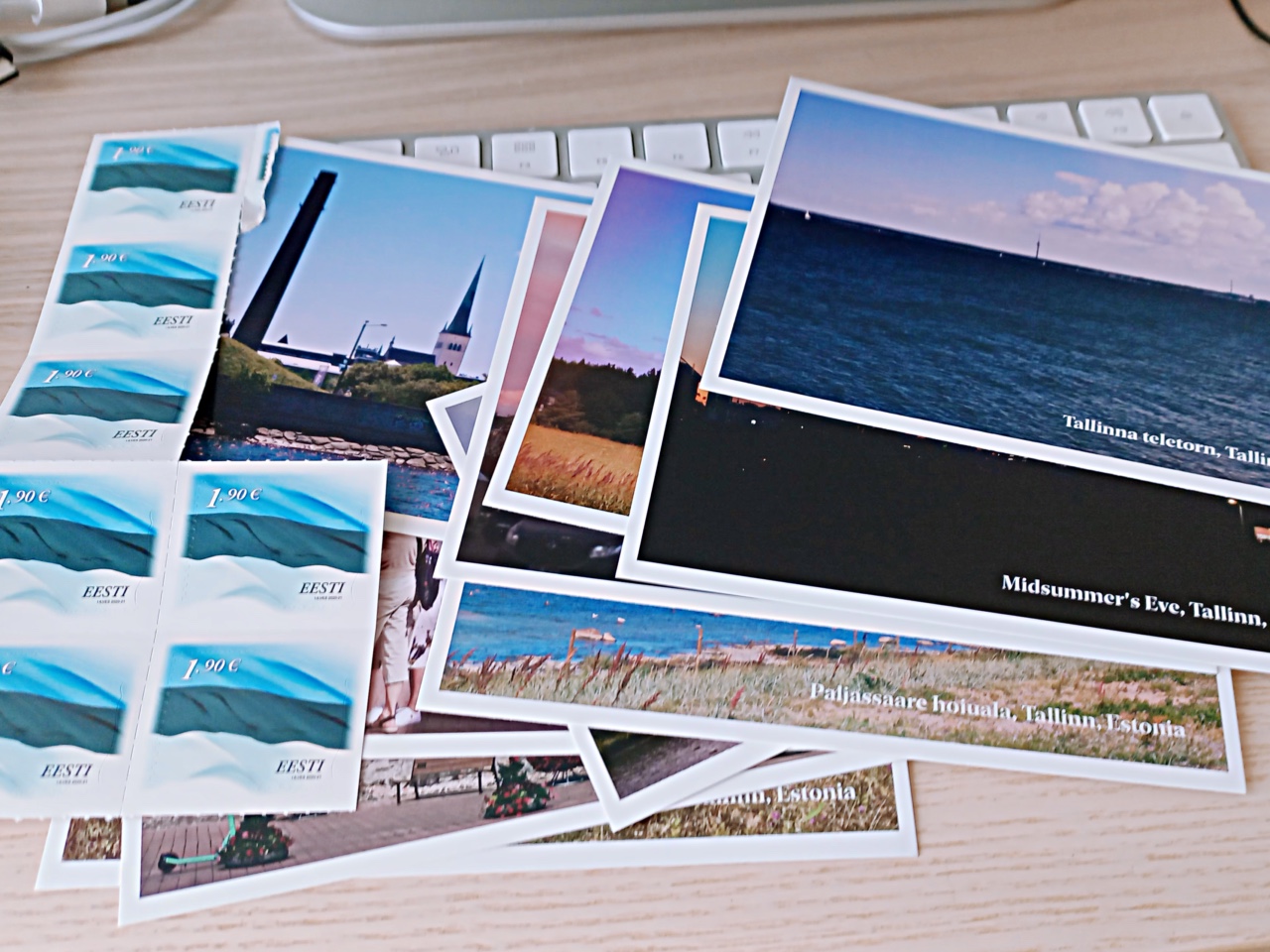 The postcards that I sent from Estonia.